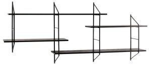 Raft de perete Belfast, Negru, 79x191x25.5 cm - Img 6