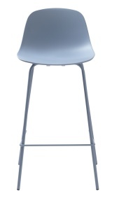 Scaun bar WHITBY, Albastru prafuit, 45x93x47 cm - Img 2