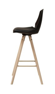 Scaun de bar I_Oslo, Negru, 105.5x46.5x49 cm - Img 5