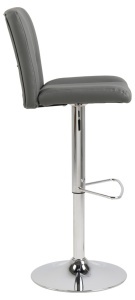 Scaun de bar Sylvia V3, Gri, 115x41.5x52 cm - Img 4
