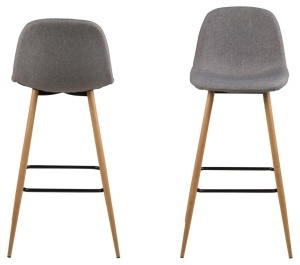 Scaun de bar Wilma V3, Gri, 101x46.6x51 cm - Img 3