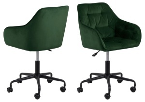 Scaun de birou Brooke, Verde, 88.5x59x58.5 cm - Img 2