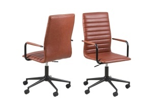 Scaun de birou Winslow, Maro, 103x51x58 cm - Img 3
