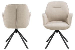 Scaun dining Aura V2, Bej, 90x62x61 cm - Img 4