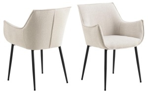 Scaun dining Bonita, Bej, 82.5x56x56 cm - Img 3