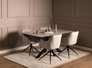 Scaun dining Brooke, Bej, 82x57x54.5 cm - Img 3