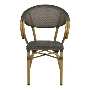 Scaun dining Calda, Maro inchis, 60x57x83 cm - Img 4