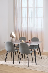 Scaun dining Celia V1, Gri, 86x44x54 cm - Img 6