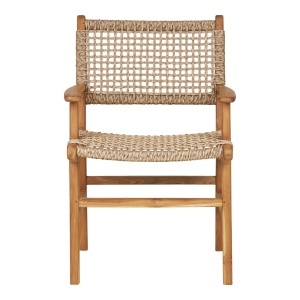 Scaun dining cu brate Derby, Natural, 56x57x90 cm - Img 4