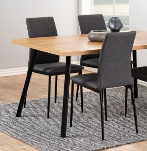 Scaun dining Demina V1, Gri, 92x43.5x53 cm - Img 4