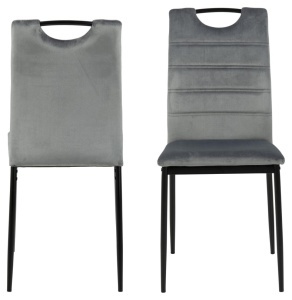 Scaun dining Dia, Gri, 91.5x43.5x53 cm - Img 4