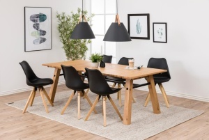 Scaun dining Dima, Negru, 85x48.5x55 cm
