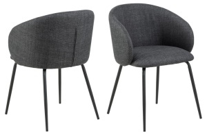 Scaun dining Eleanor, Gri, 79x55.5x55 cm - Img 4