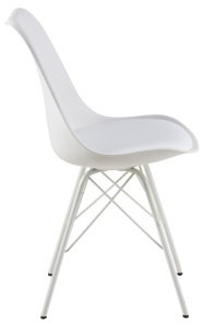 Scaun dining Eris, Alb, 85.5x48.5x54 cm - Img 7