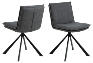 Scaun dining Flynn, Gri, 85x47x59 cm - Img 3