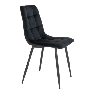 Scaun dining Middelfart, Negru, 55x44x86 cm
