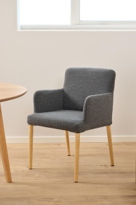 Scaun dining Zoe, Gri, 83x56x60 cm - Img 2