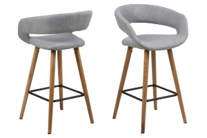 Scaun inalt Grace, Gri, 88.5x55x46 cm - Img 2