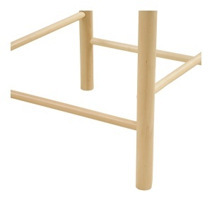 Scaun inalt pentru insula de bucatarie Abano, Natural, 42x42x66.5 cm - Img 3