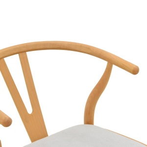 Scaun Wishbone, Gri, 51x58x73 cm - Img 7