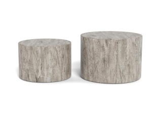 Set 2 piese Masute de cafea Dice, Gri, 40x58x58 cm - Img 7