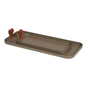Set 2 piese Tava decorativa, Maro, 39.5x16.5x1.5 cm - Img 4