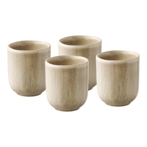 Set 4 piese Canita decorativa Viola, Bej, 8x8x9.5 cm