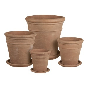 Set 4 piese Ghiveciuri de flori Stockport, Maro, 49x49x49 cm - Img 2