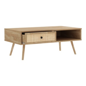 Set mobilier studenti coltar reversibil extensibil, masuta de cafea si comoda TV, 3 buc, Flux, Stejar, 236x164x88 cm - Img 8