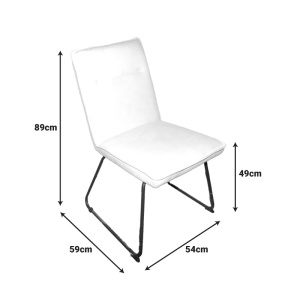 Szék, Essential, fehér, 54x59x89 cm - Img 2