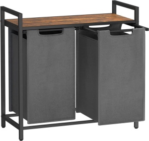 Szennyeskosár 2 x 46 l, Vasagle, BLH201G01, 73 x 33 x 72 cm