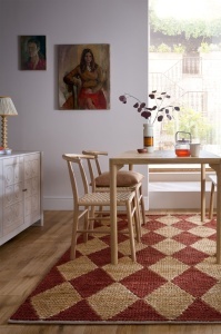 Szőnyeg, Flair Rugs Effie Diamond, juta, terrakotta, 120x170 cm