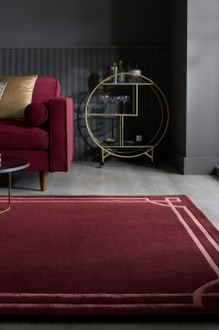 Szőnyeg Gatsby gyapjú, Flair Rugs, bordó, 200x290 cm