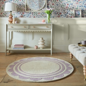 Szőnyeg kerek, Lois Scallop, Flair Rugs, zöld, 120X120 cm