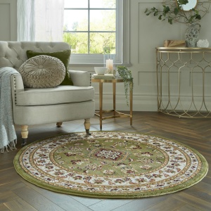 Szőnyeg kerek, Sherborne, Flair Rugs, zöld, 133X133 cm
