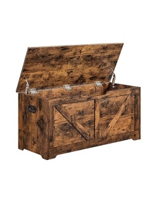 Tároló láda, Vasagle, LSB060T01, rusztikus barna, 100 x 40 x 46 cm