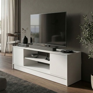 TV-szekrény, Sasa, fehér, 35x120x41.5 cm