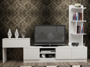 TV-szekrény, Team, Fehér