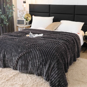 Vastag Cocolino takaró, Stripe V2, antracit, 200x230 cm