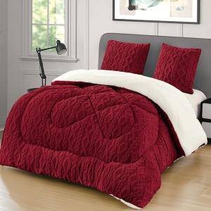 Vastag, szőrmés Cocolino paplan, Wave V23, bordó, 4.5kg, 200x230 cm