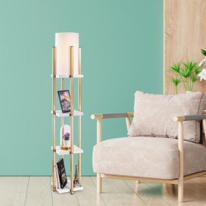 Állólámpa, 7119 - White, Gold, fehér/arany - Img 1
