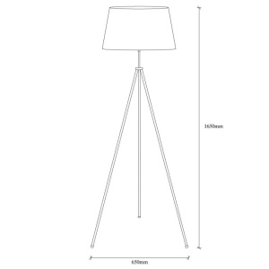 Állólámpa, Tripod - 4062, vintage, világosbarna - Img 3