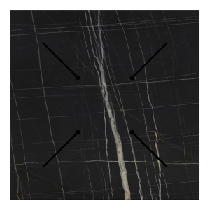 Asztallap, Relian, fekete, 80x80x1.2 cm - Img 3