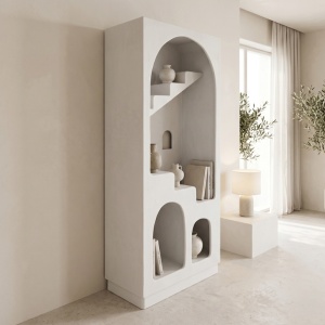 Biblioteca, Boolten, Pako, Alb 80x38x190 cm