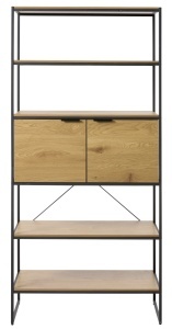 Biblioteca CESURA, Stejar deschis, 40x190x90 cm