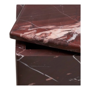 Borcan, Rosu inchis, 12x12x8 cm - Img 4
