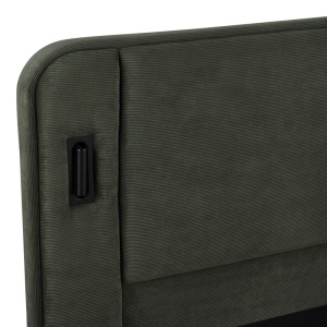 Cadru de pat LED Fomo, Verde, 215x217x110 cm - Img 6