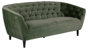 Canapea 3 locuri Ria, Verde, 78x191x84 cm - Img 2