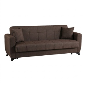 Canapea extensibila cu 3 locuri si spatiu de depozitare, Modesto, Pako, Maro 213x84x86 cm - Img 2