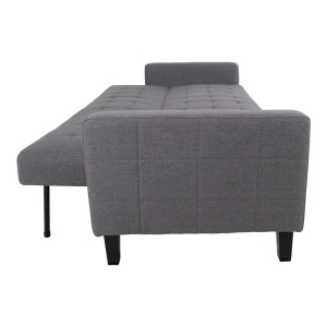 Canapea extensibila Milton, Gri inchis , 204x85x81 cm - Img 2